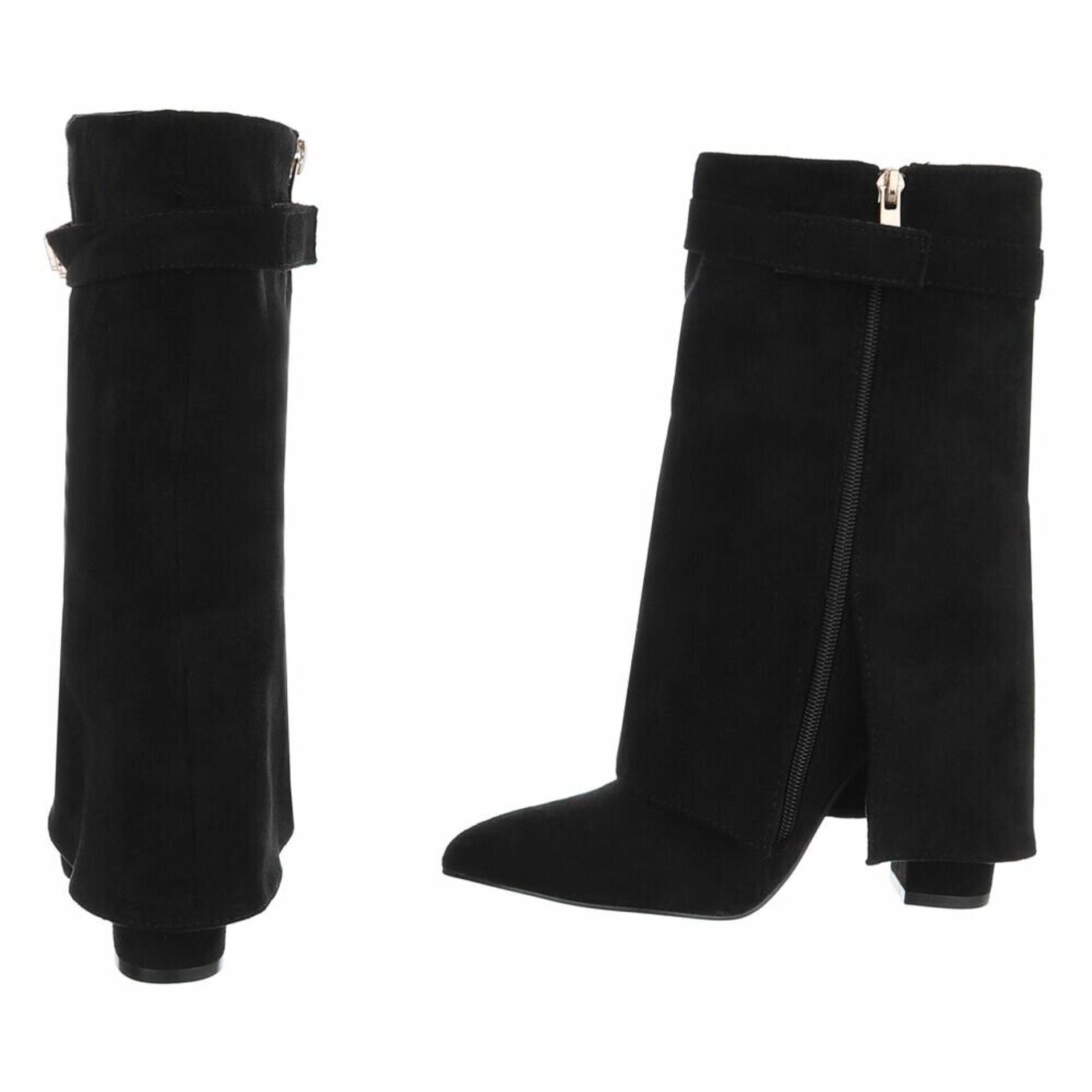 BOTINES POLAINA CORA NEGRO - 3