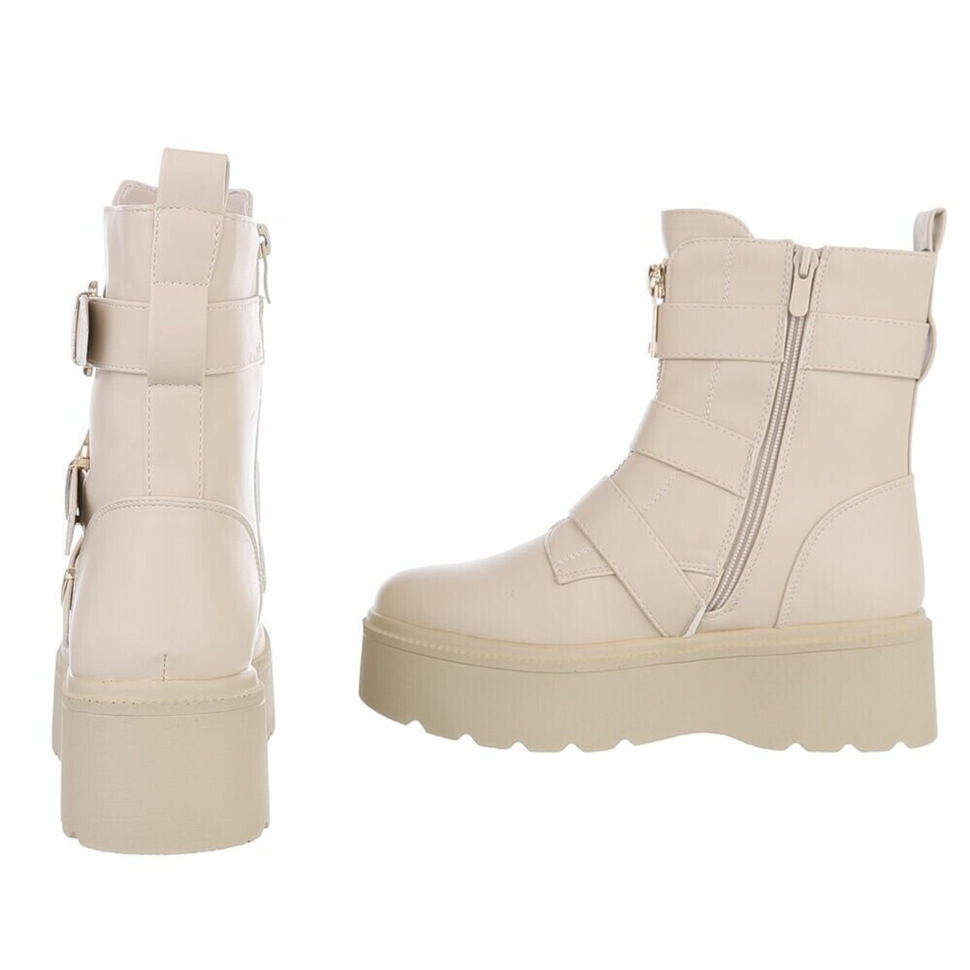 BOTINES LAUKI BEIGE - 4