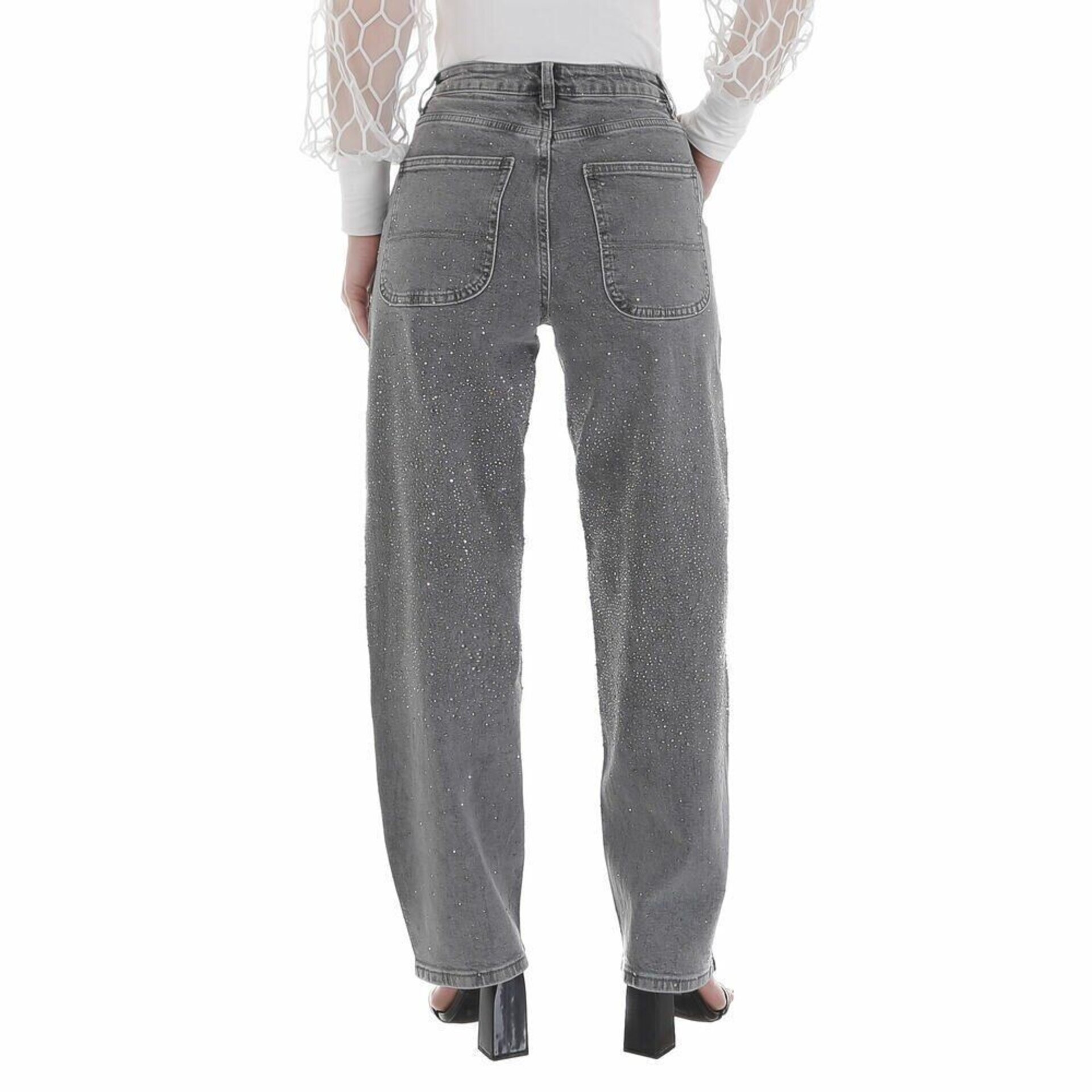 JEANS HIGH WAIST BRILLO T349-5 - 3