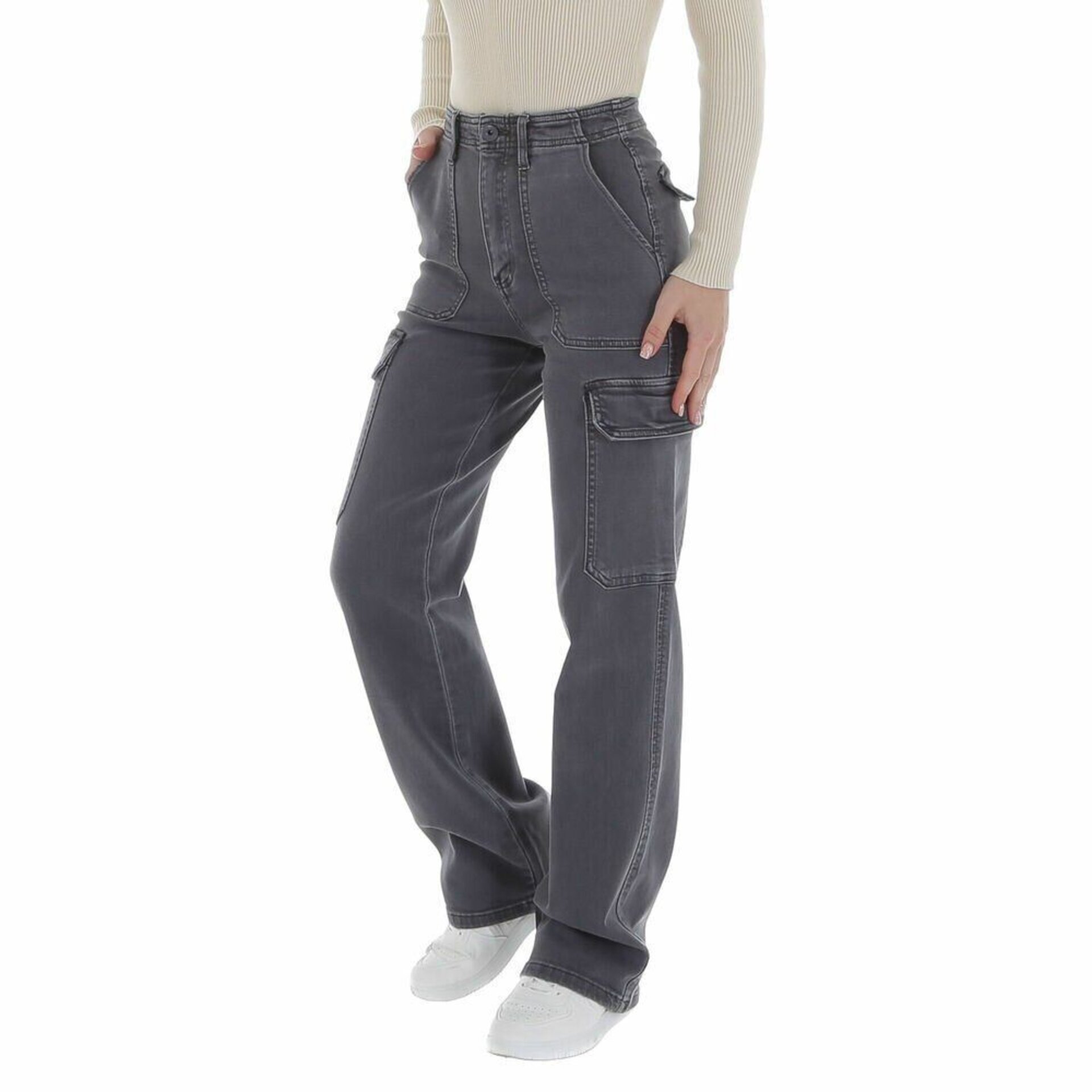 PANTALONES CARGO GRIS T168-8 - 2