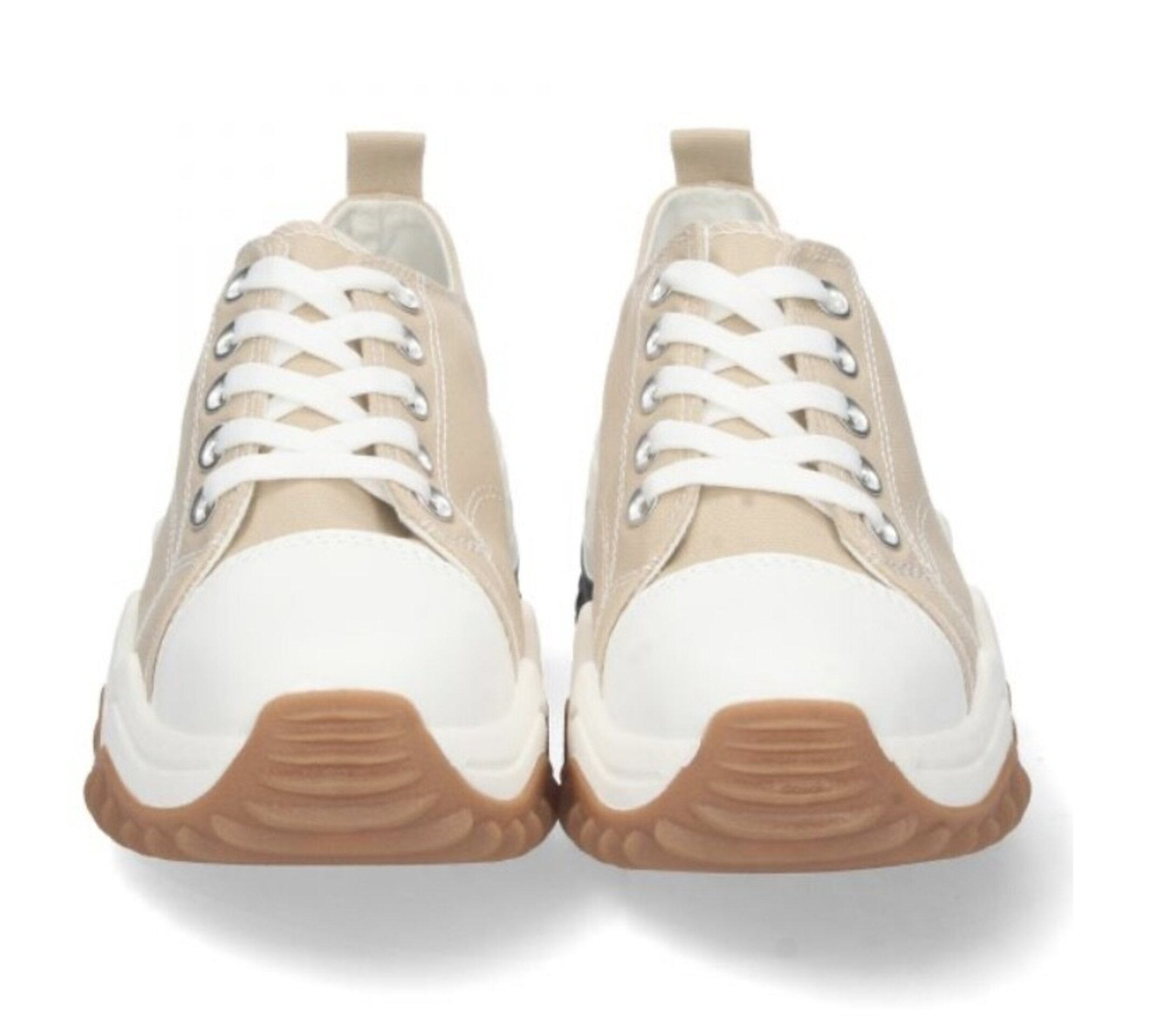 Zapatillas Plataforma Beige - 2