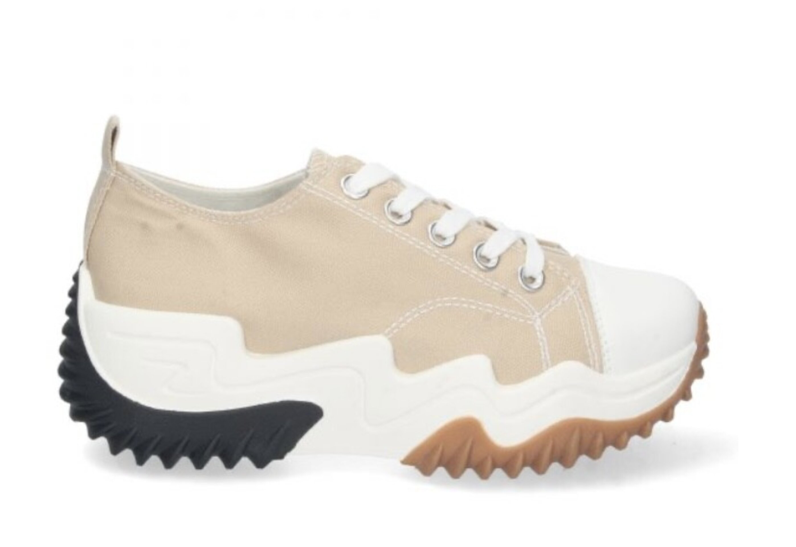 Zapatillas Plataforma Beige - 4