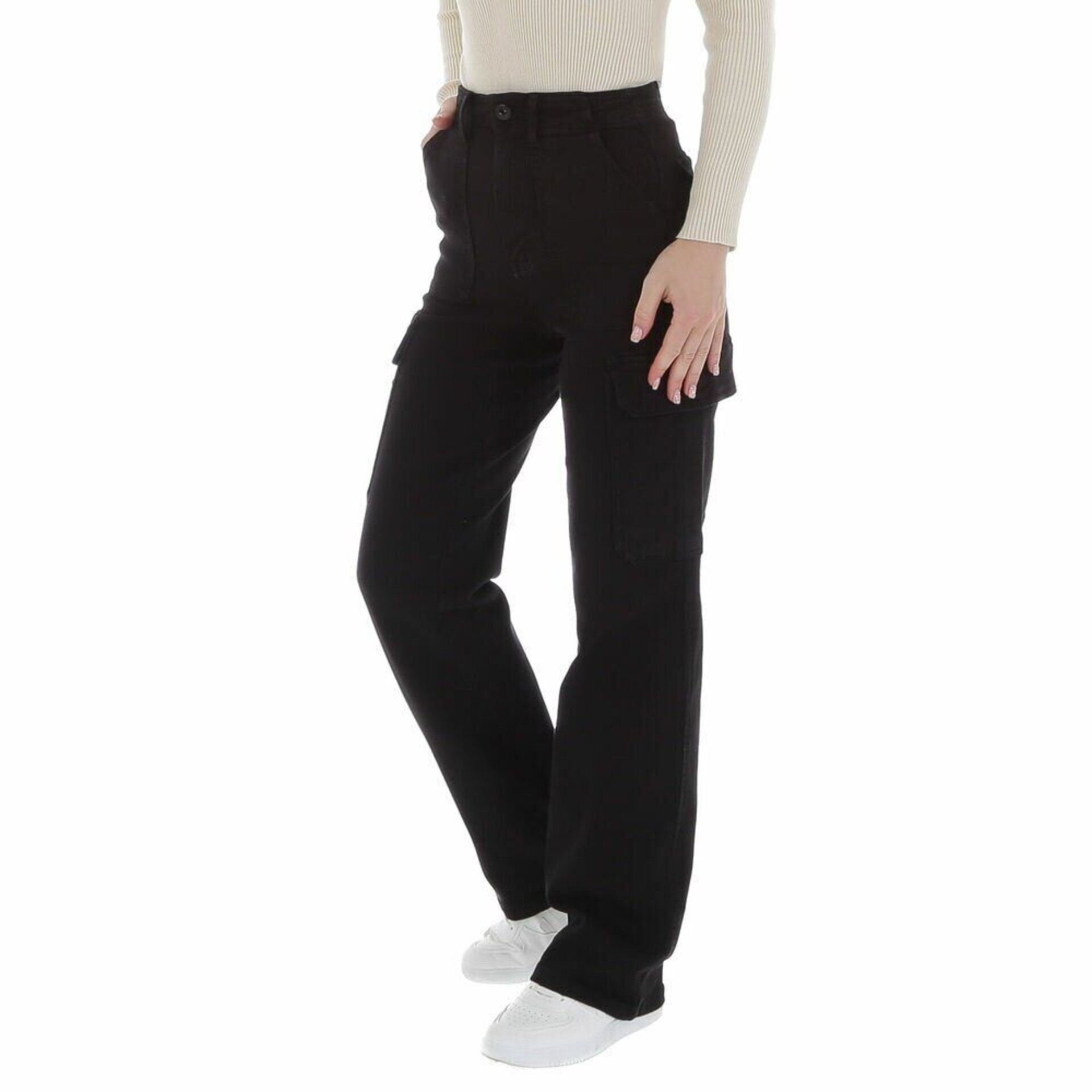 PANTALONES CARGO NEGRO - 2