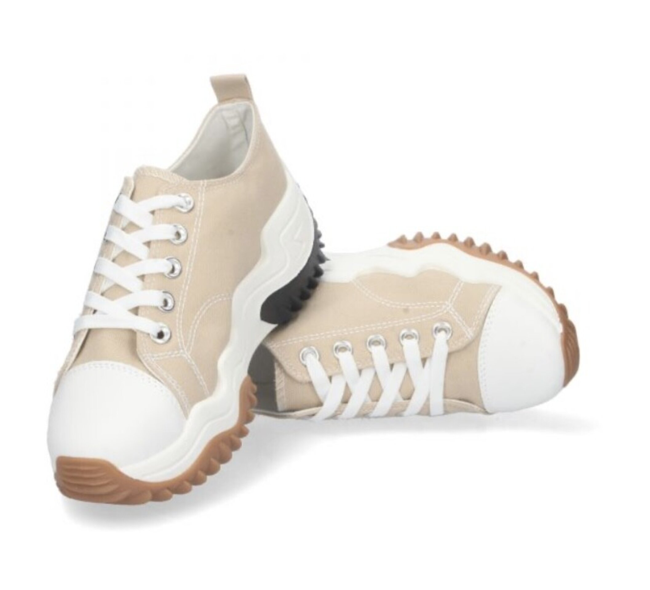 Zapatillas Plataforma Beige - 5