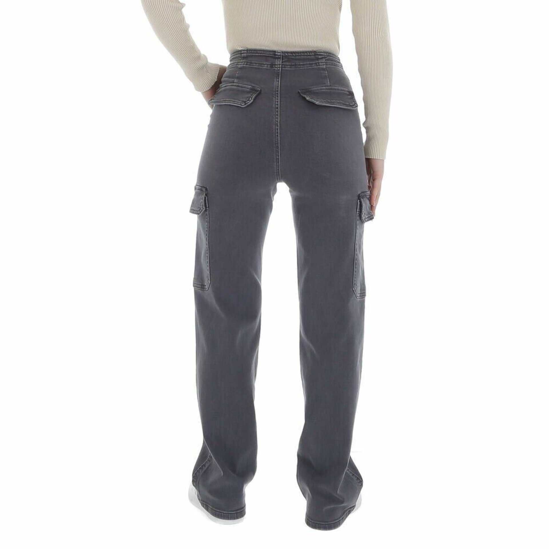 PANTALONES CARGO GRIS T168-8 - 3