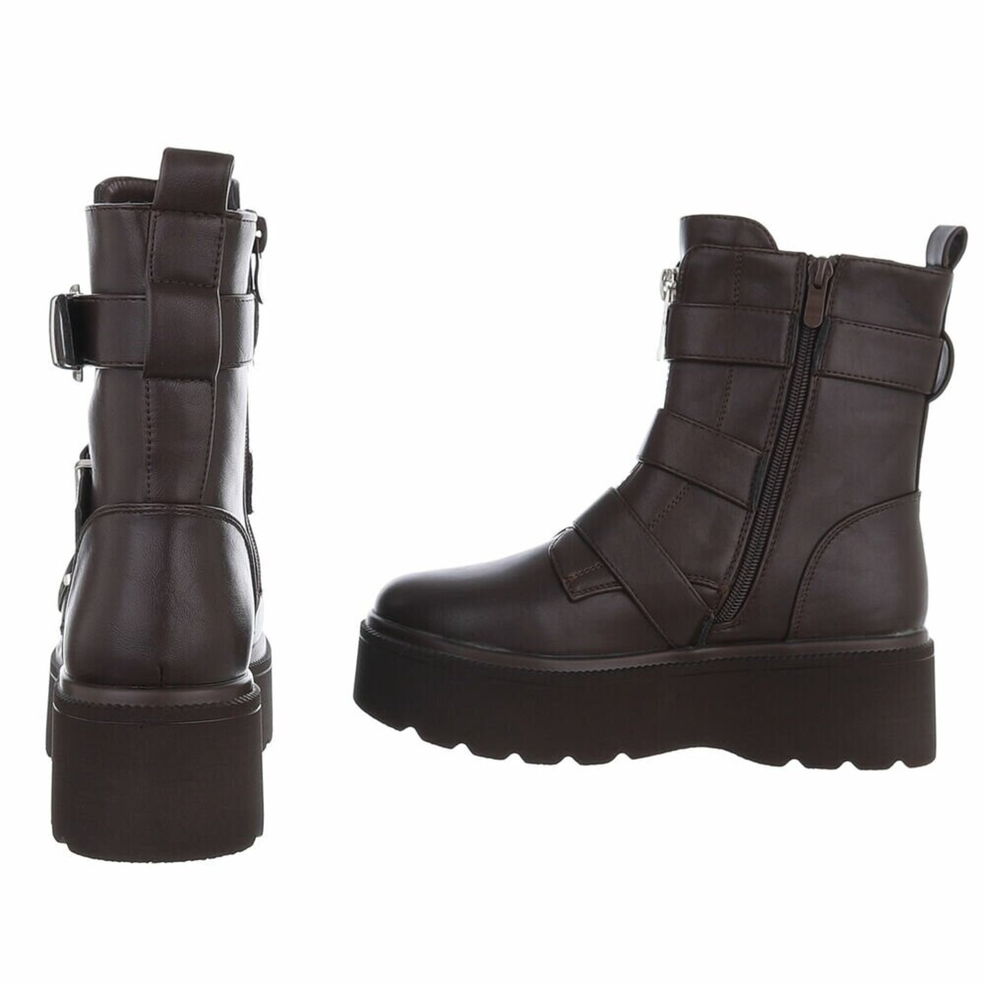 BOTINES LAUKI MARRONES - 4