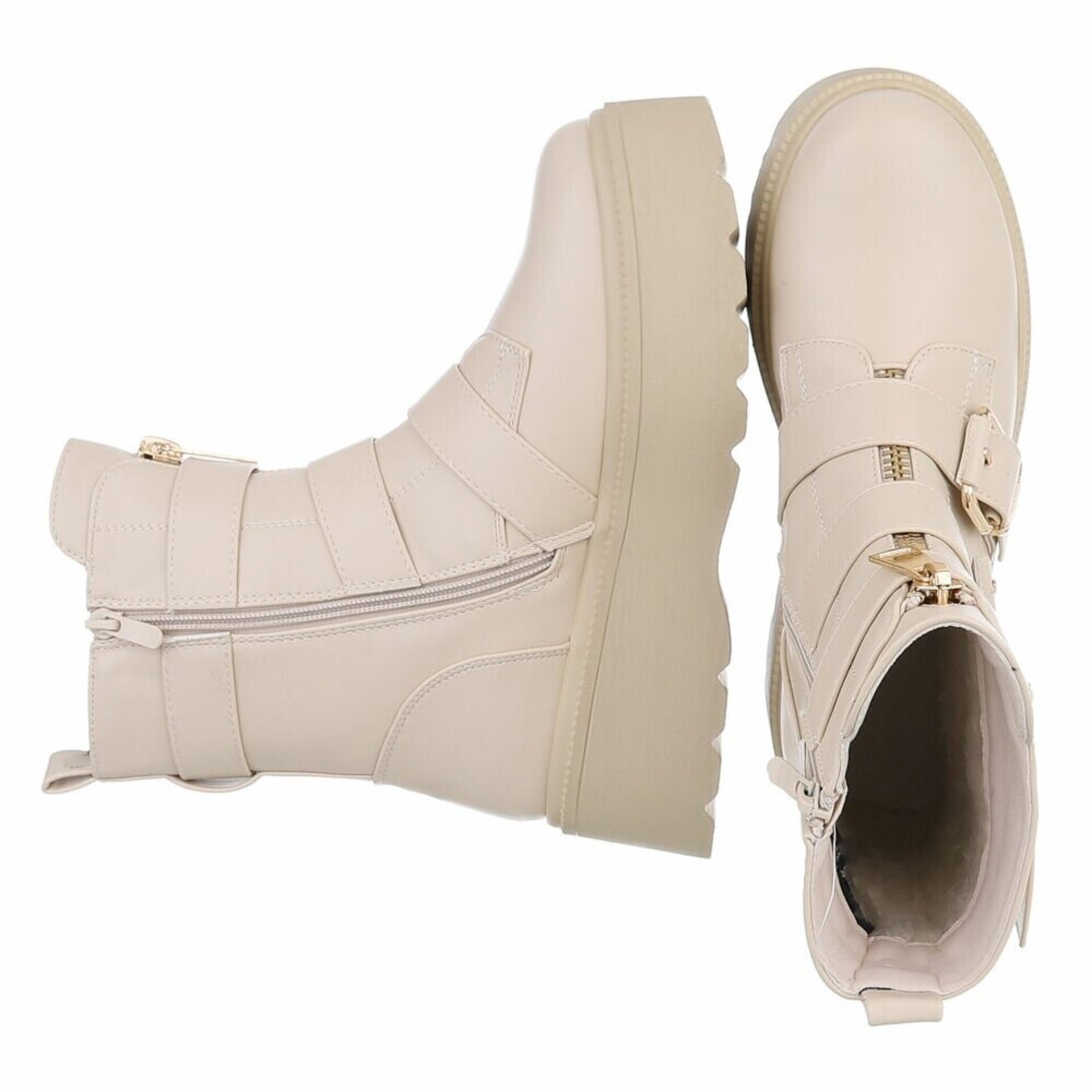 BOTINES LAUKI BEIGE - 5