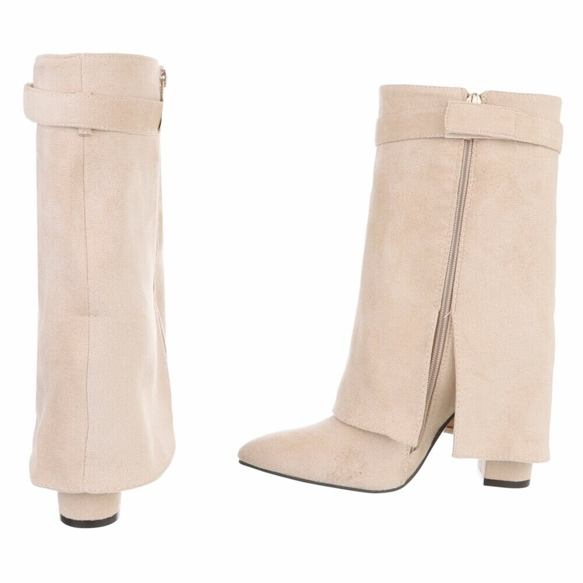 BOTINES POLAINA CORA BEIGE - 4