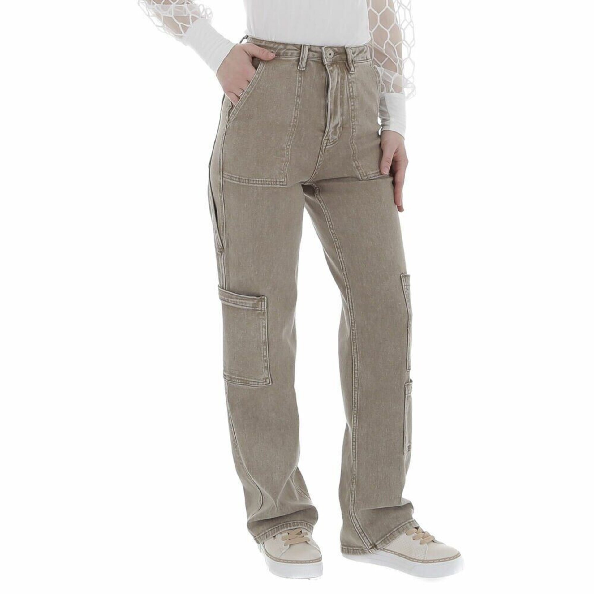 PANTALON CARGO EFECTO DESGASTADO - 5